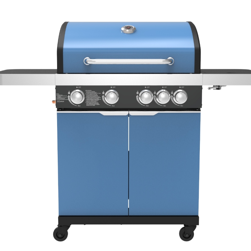 Hot salg Have Gas BBQ Grill OEM Gas og Trækul BBQ Grill med Skabe Hjul Rustfrit Stål Gas Grill Grill
