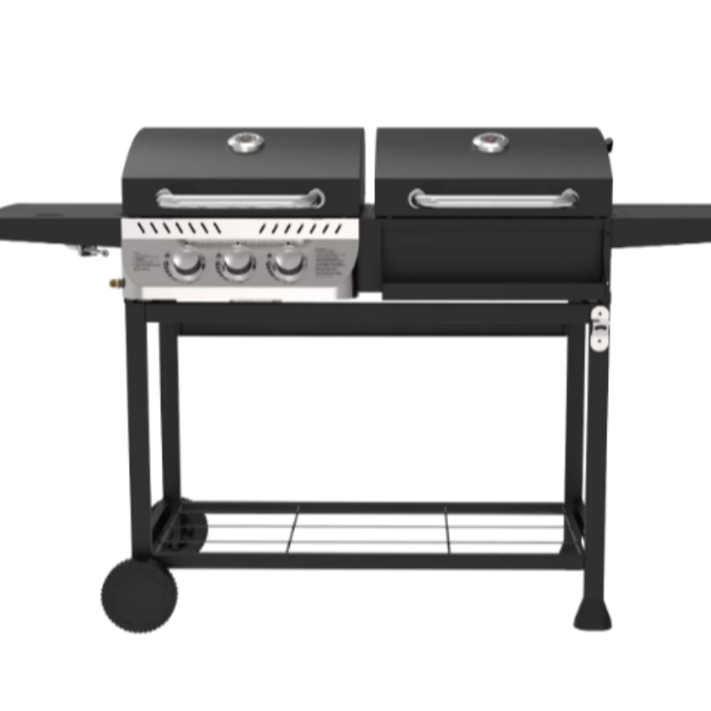 Moderne rustfrit stål hjem køkken indendørs metal OEM køkkengrej sæt roterende grill maskine bygget i gas bbq gitre