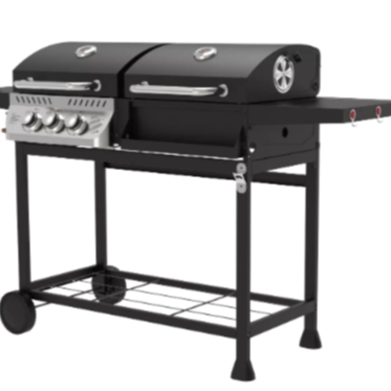Moderne rustfrit stål hjem køkken indendørs metal OEM køkkengrej sæt roterende grill maskine bygget i gas bbq gitre