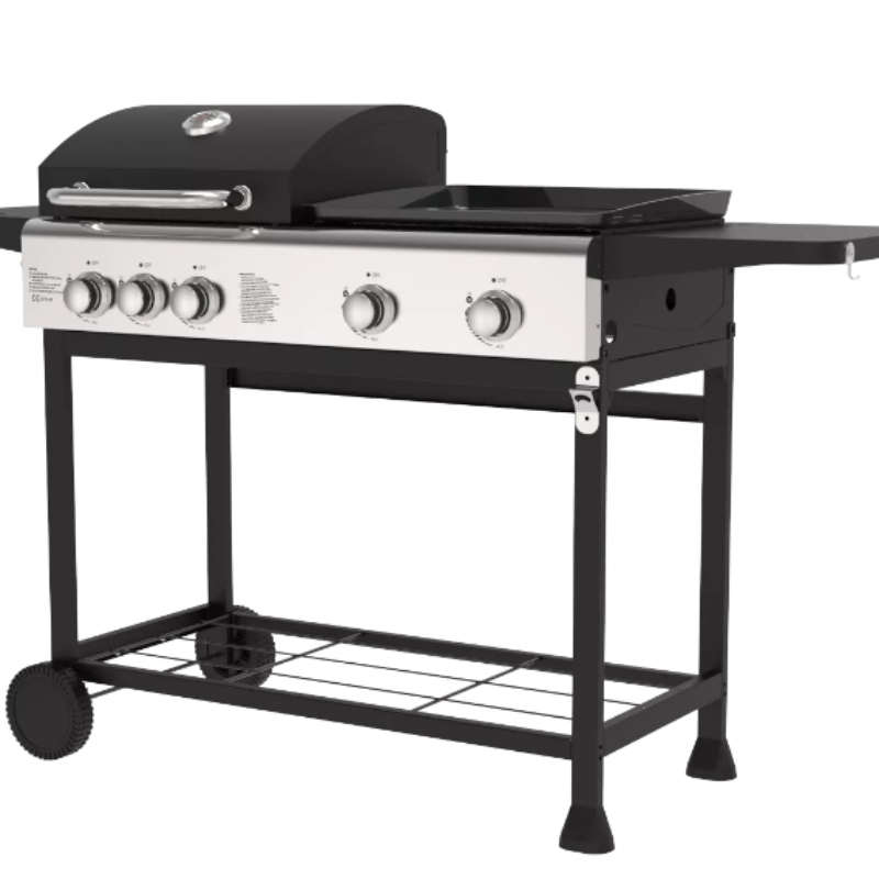 Sort Heavy Duty Grill Udendørs Have Patio Premium BBQ Røgovn Picnic Camping Patio Baggård Madlavning Trækul BBQ Griller