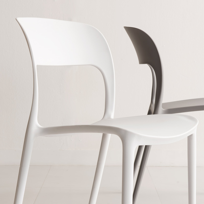 Moderne Høj Kvalitet Farverige Pp Seat Plastic Stol Høj Ryg Rustik Hvid Udendørs Plastic Have Restaurant Stole