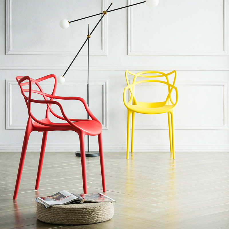 Moderne avanceret design Sense Fritid Komfortabel Cafe stol stabelbar spisestue plast stol